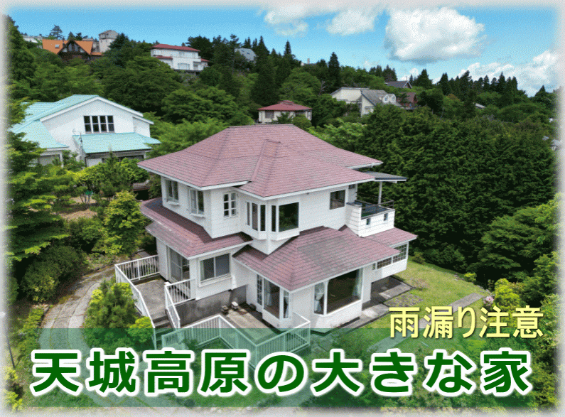 「避暑地「天城高原」！雨漏り跡のある伊東市池の別荘物件」のメイン画像