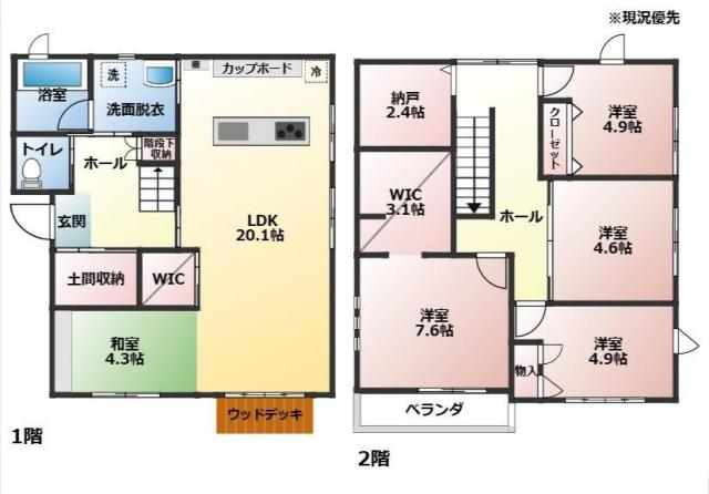 「鳥取市 湖山町北６丁目 (湖山駅) 2階建 4SLDK」のメイン画像