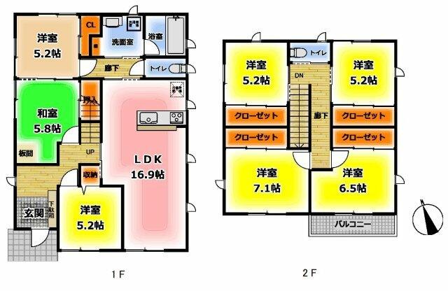 「鳥取市 西品治 (鳥取駅) 2階建 7LDK」のメイン画像