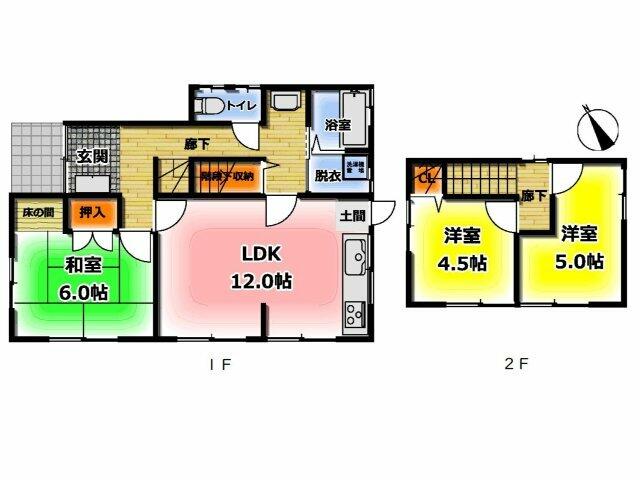 「東伯郡北栄町 江北 (下北条駅) 2階建 3LDK」のメイン画像