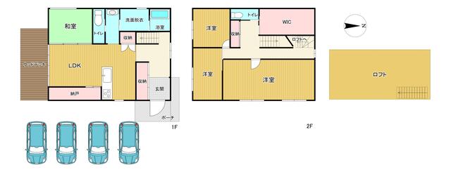 「鳥取市 宮長 (鳥取駅) 2階建 4LDK」のメイン画像