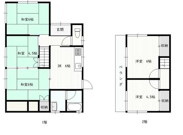 「鳥取市 美萩野３丁目 (末恒駅) 2階建 5DK」のメイン画像