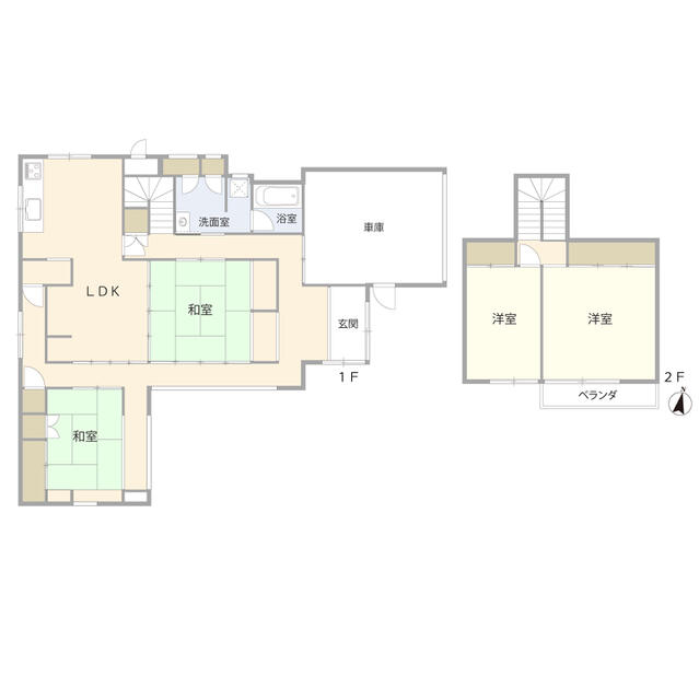 「鳥取市 北園２丁目 (鳥取駅) 2階建 4LDK」のメイン画像