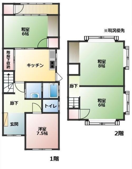 「鳥取市 青葉町１丁目 (鳥取駅) 2階建 4DK」のメイン画像