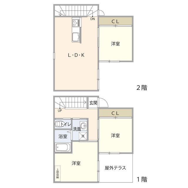 「鳥取市 丸山町 (鳥取駅) 2階建 3LDK」のメイン画像