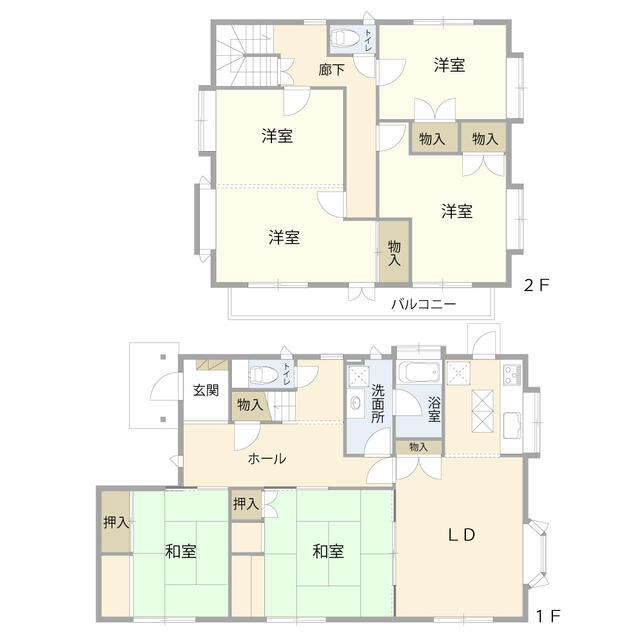 「鳥取市 北園１丁目 (鳥取駅) 2階建 6LDK」のメイン画像