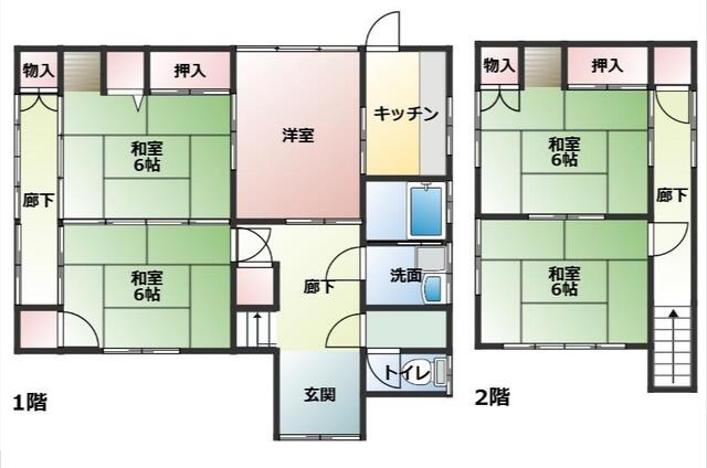 「倉吉市 西倉吉町 (倉吉駅) 2階建 5DK」のメイン画像