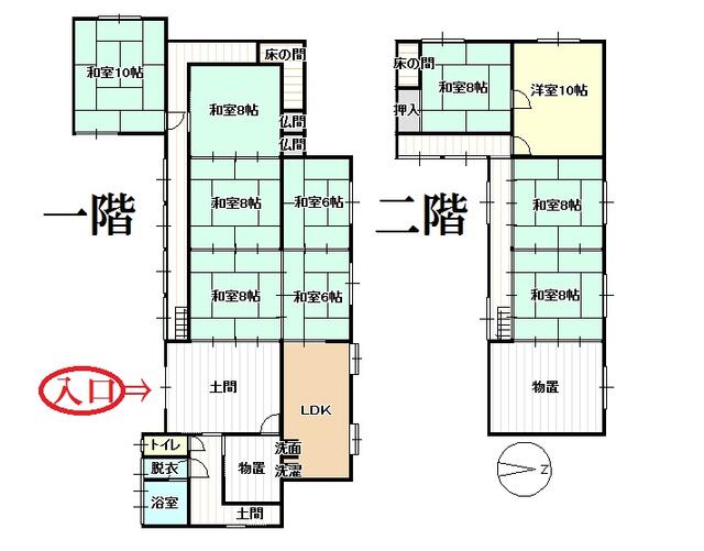 「東伯郡北栄町 大谷 (由良駅) 2階建 10LDK」のメイン画像