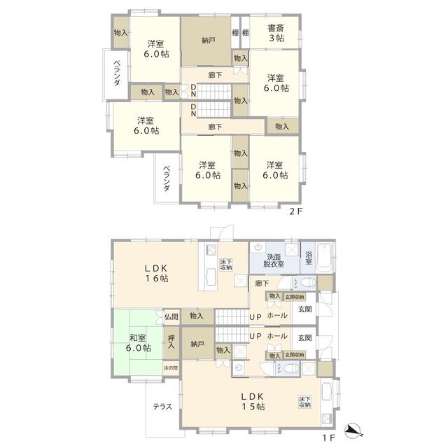 「鳥取市 若葉台南６丁目 (東郡家駅) 2階建 6SLDK」のメイン画像
