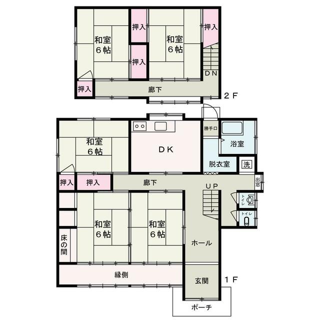 「八頭郡八頭町 稲荷 (東郡家駅) 2階建 5DK」のメイン画像