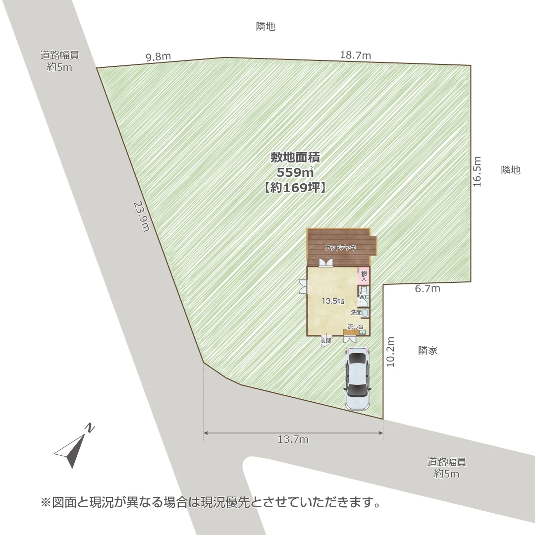 アウトドアライフ満喫！南丹市園部町のミニログハウス付き土地物件の画像2