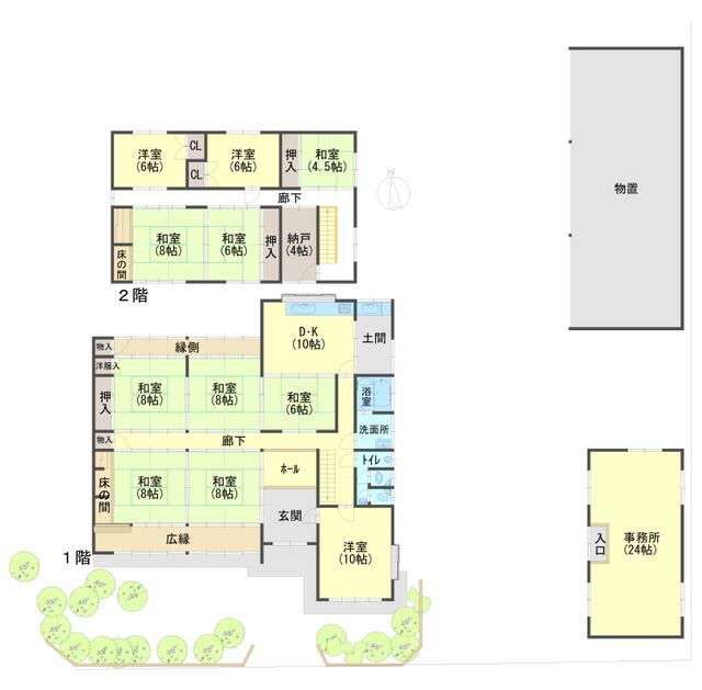 広い敷地で多用途可能！朝来市伊由市場の2階建物件の画像2