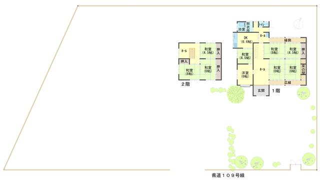 丹波市 山南町和田 2階建 9DKの画像2