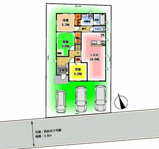 鳥取市 西品治 (鳥取駅) 2階建 7LDKの画像3