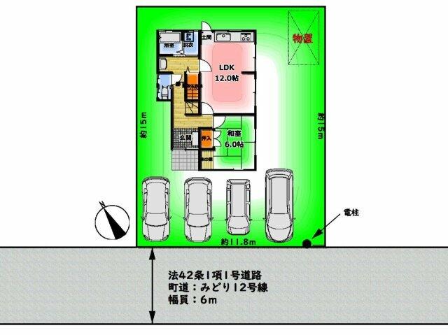 東伯郡北栄町 江北 (下北条駅) 2階建 3LDKの画像3