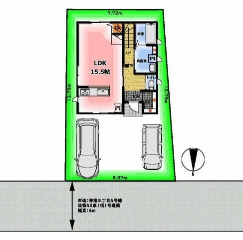 鳥取市 卯垣３丁目 2階建 3LDKの画像3
