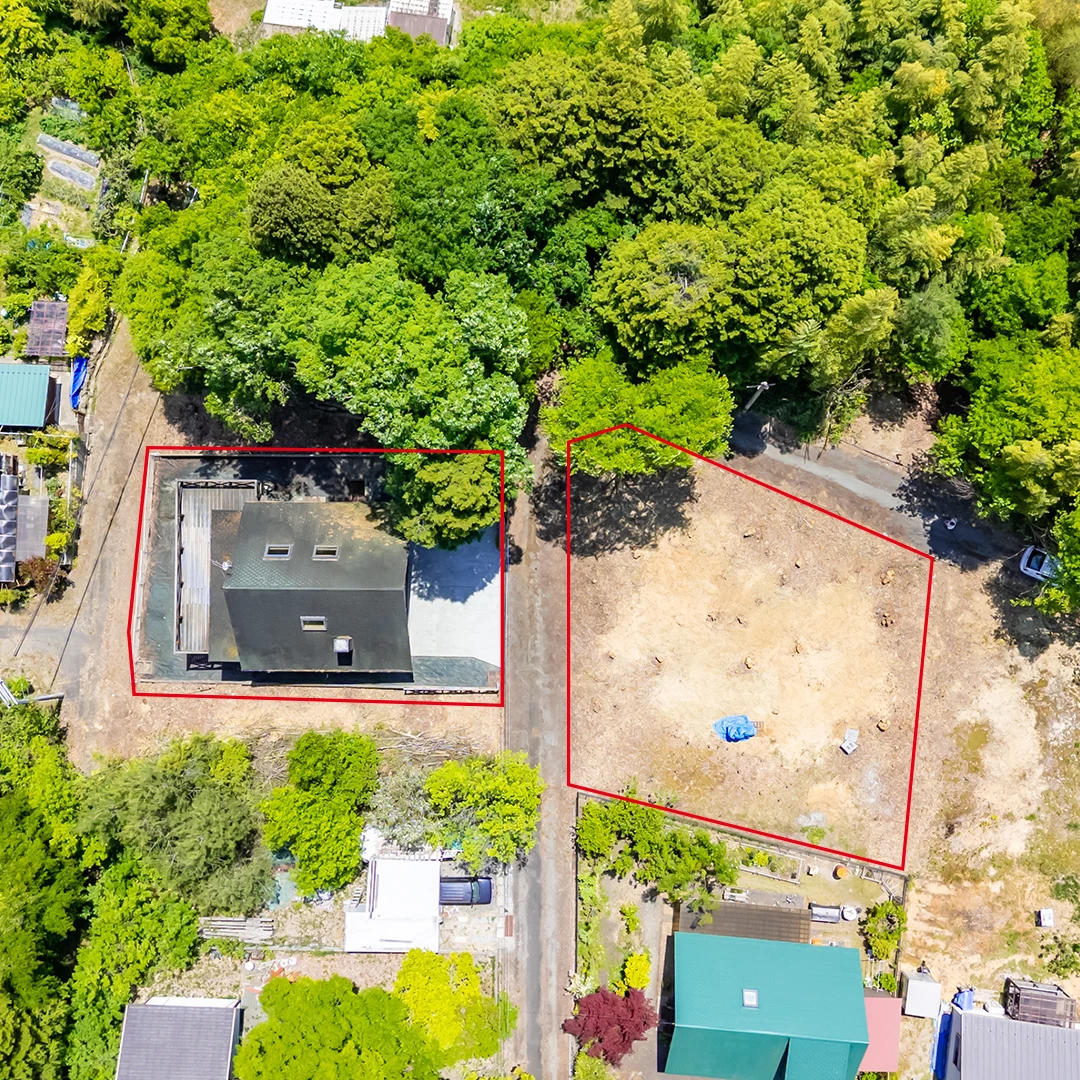 広々ウッドデッキと家庭菜園スペース！京丹波町中台のログハウス物件の画像8