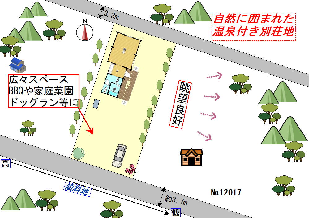 自然に囲まれた温泉付きフィンランドログハウス！広川町上津木の物件の画像14