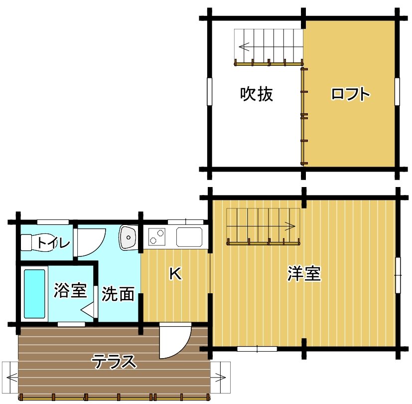 自然に囲まれた温泉付きフィンランドログハウス！広川町上津木の物件の画像15